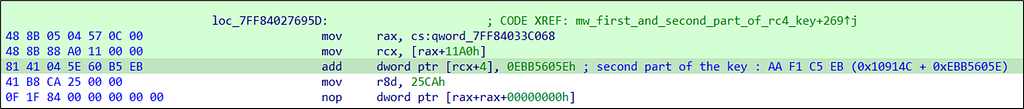 Calculating the second part of the RC4 key