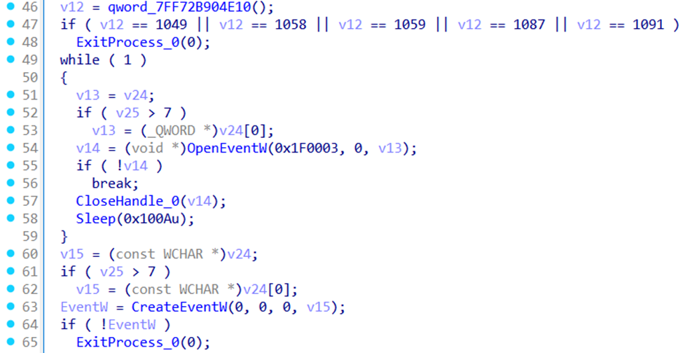 Language check and leverage of event objects to control execution