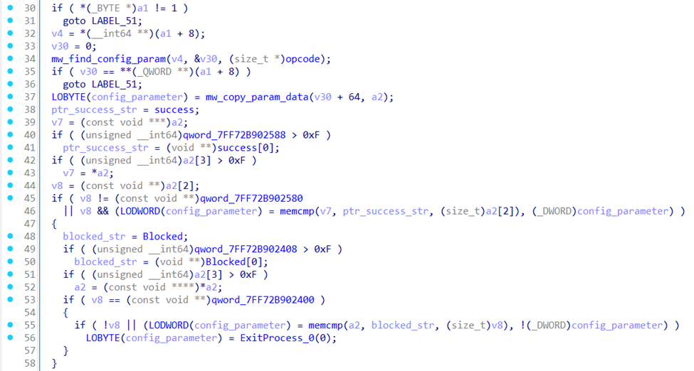 Validating response from the C2 server