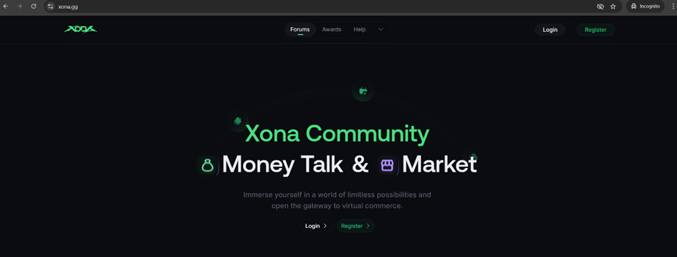 Xona landing page