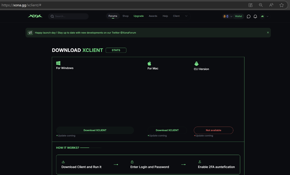 Xona download page