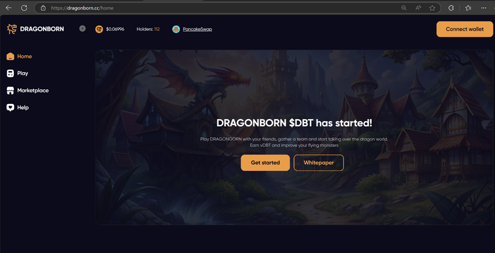 Dragonborn landing page