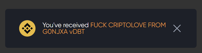 Message to CryptoLove