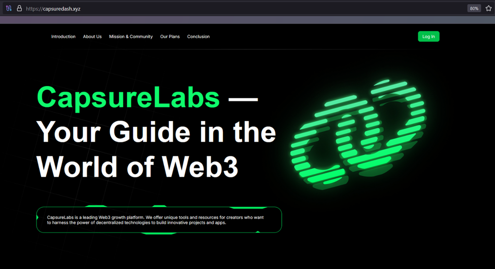 CapsureLabs landing page