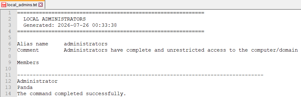 local_admin.txt content (Don’t mind me using Notepad++)