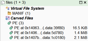 Embedded executables in Shadow HVNC (source: Malcat)