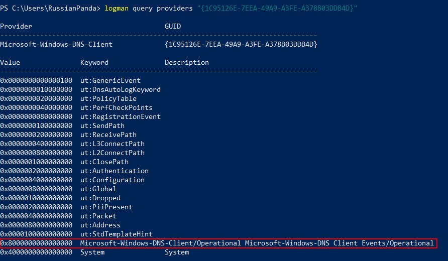 Microsoft-Windows-DNS-Client mask
