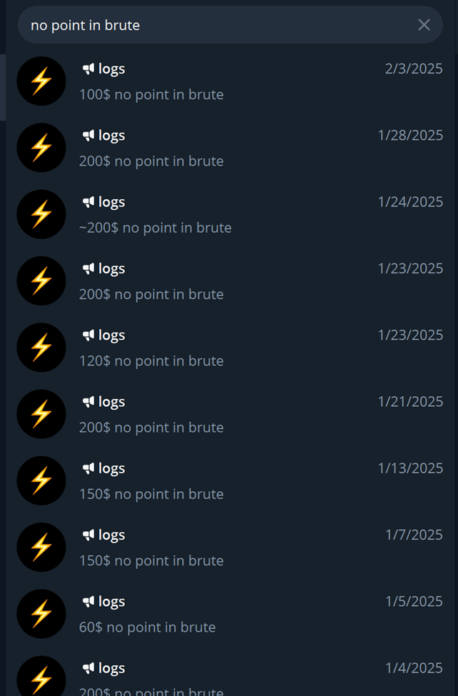 Logs showing wallets that have less than 300$