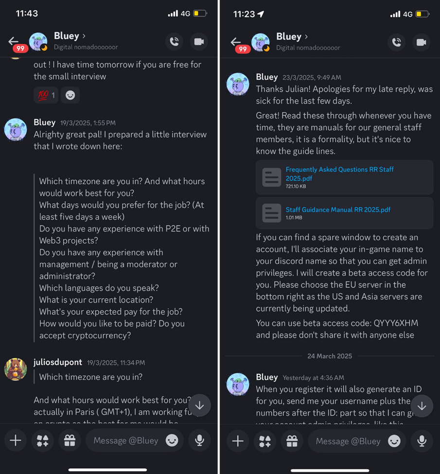Dialog example on Discord