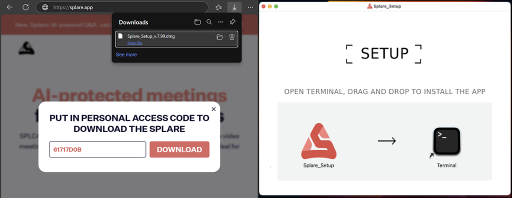 MacOS payload delivery (Splare)