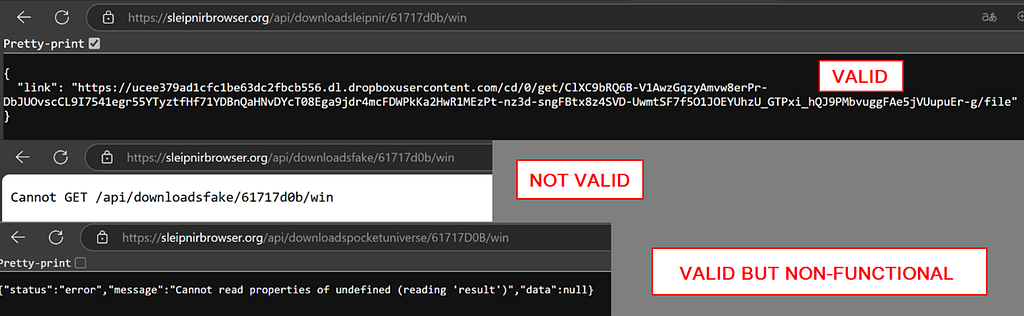 API responses