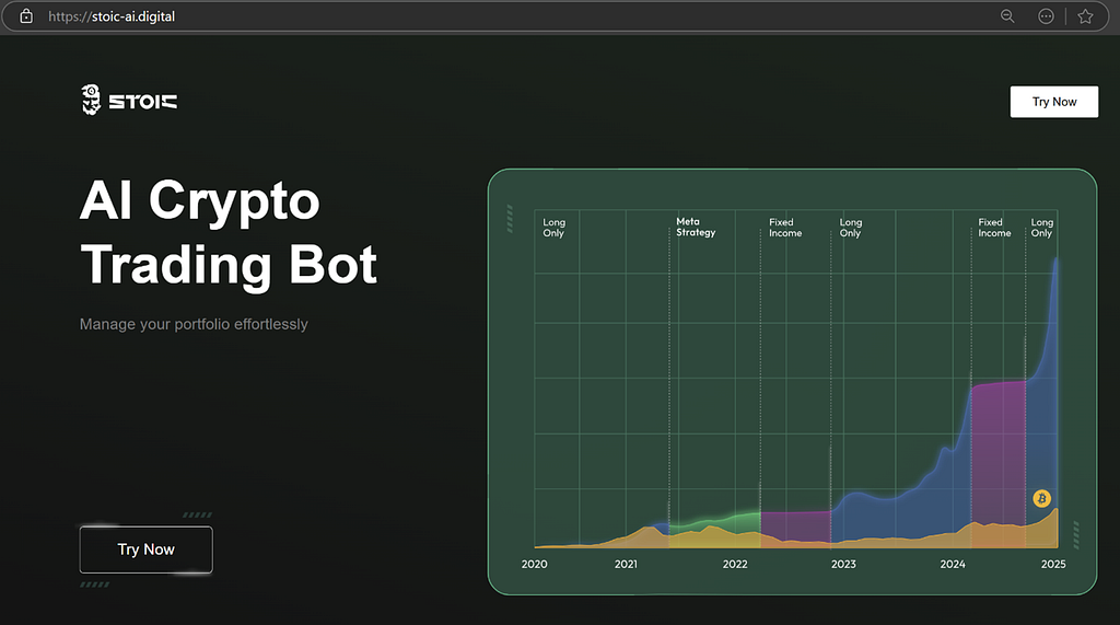 AI Crypto Trading Bot landing page